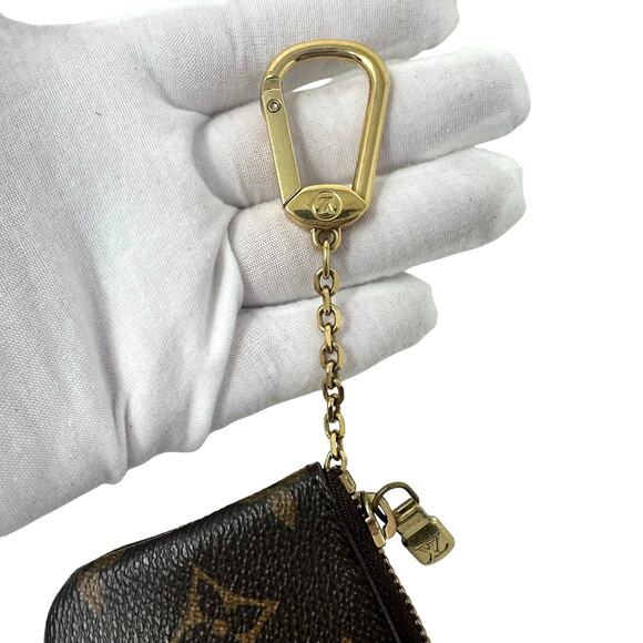 Louis Vuitton LV Monogram Key Coin Cles Zip Pouch Keychain - Picture 9 of 11